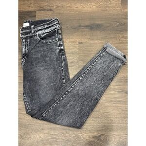 KanCan Women's Jeans Size 9/28 Estilo Acid Wash Denim Light Black Skinny Jeans